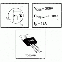IRF640 N-Channel Power MOSFET 200V 18A