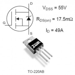 IRFZ44 N-Channel Power MOSFET 49A 55V