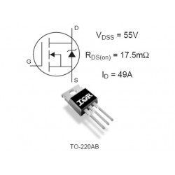 IRFZ44 N-Channel Power MOSFET 49A 55V