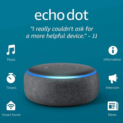 Amazon Echo Dot (3rd Gen) - Smart speaker with Alexa - Charcoal Fabric
