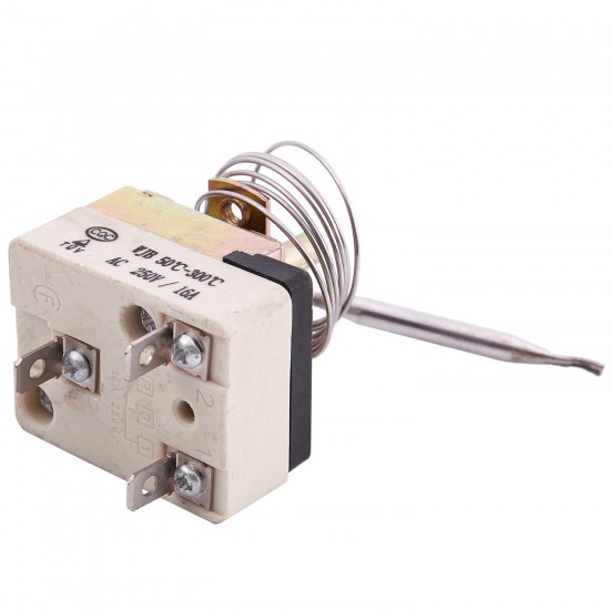 Rannb Rotary Switch Temperature Controller Capillary Thermostat 50-300 Celsius 2 Pack 50-300C