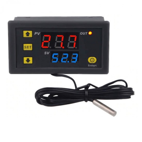 Eujgoov Digital Display Microcomputer Thermostat Temperature Controller  Switch Temperature Sensor Microcomputer Thermostat for Air Conditioning  System