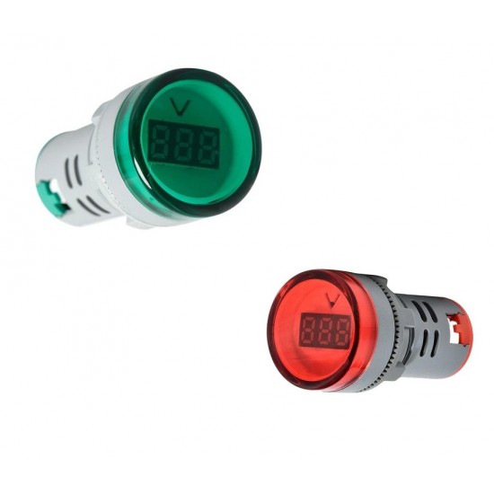 Digital Voltmeter 22mm AC 60 -500V Volt Voltage