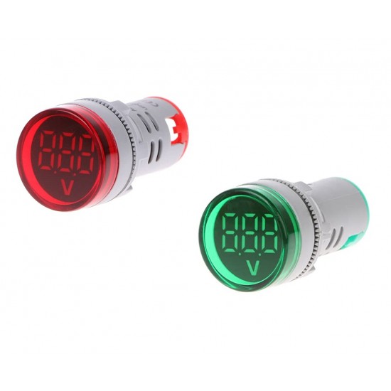 Digital Voltmeter 22mm AC 60 -500V Volt Voltage