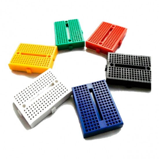 thumbnail image 2 of Bulk Mini Breadboards: 5-Pack Of 170 Tie-Point Solderless Protoboards For Arduino & DIY Projects 2 of 3