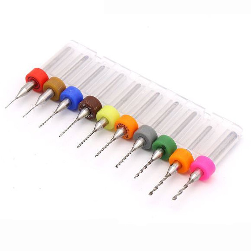 Mini PCB Drill Set 0.3 - 1.2 mm (10 pcs)