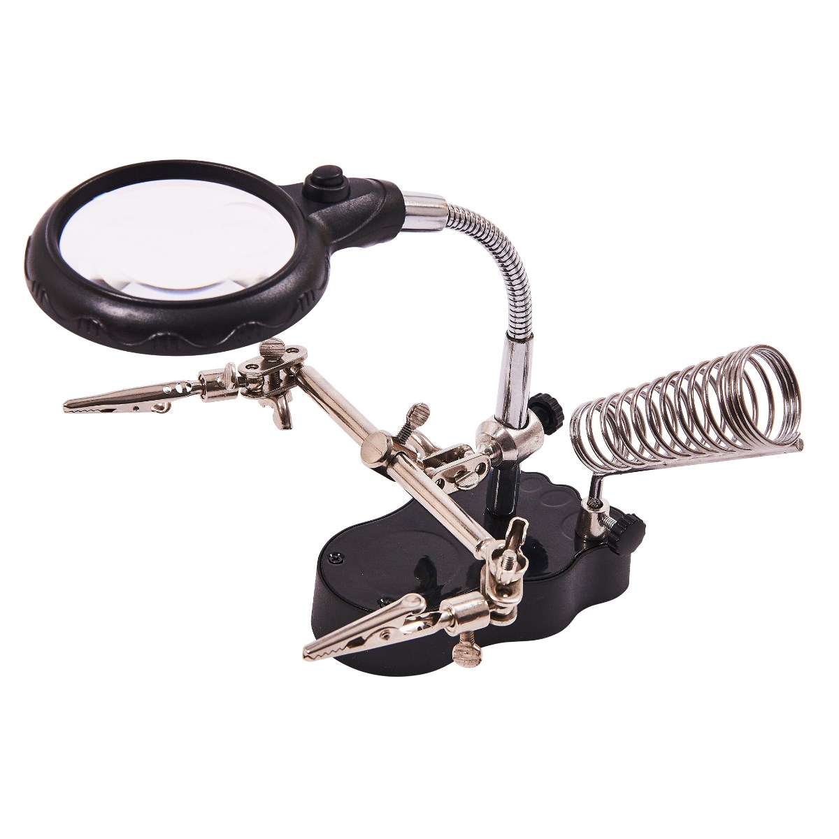 Helping Hand portable LED Magnifier with Light and Soldering Stand