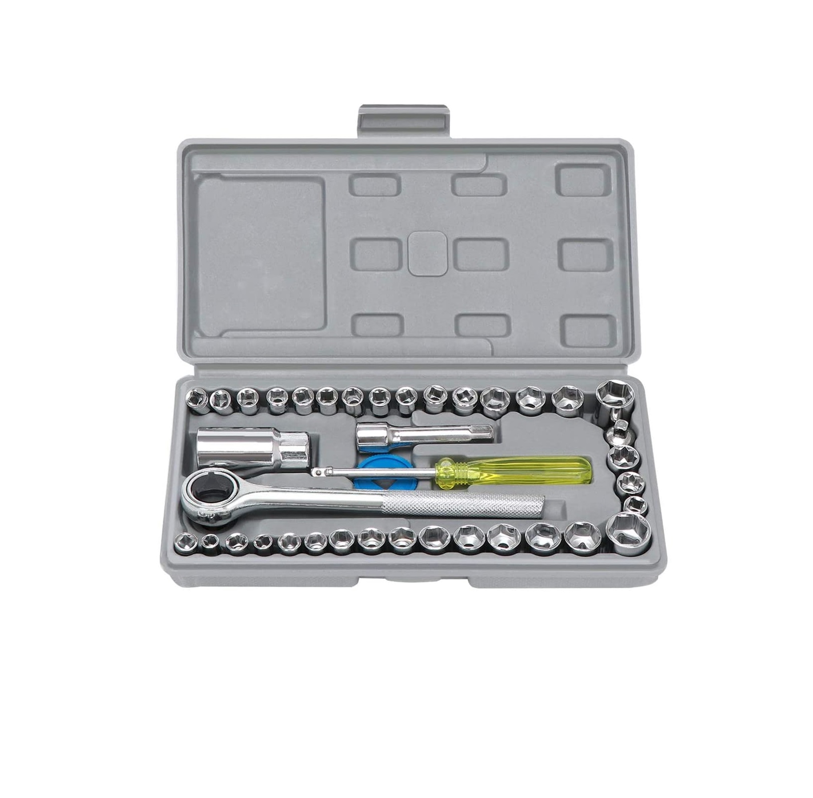 Multi Purpose Combination Socket Wrench Set Ratchet Screwdriver Set 1/4 inch