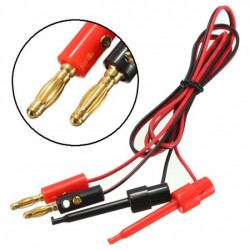 Pair Banana Plug To Test Hook Clip Probe Cable For Multimeter