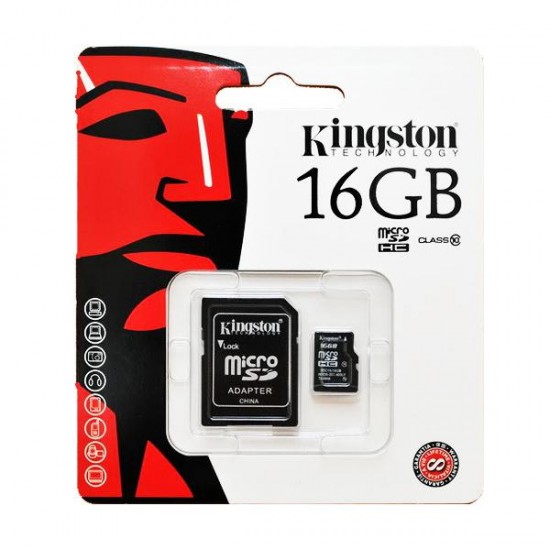 Kingston Digital 16GB microSDHC Class 10 UHS-1 Memory Card For Raspberry Pi