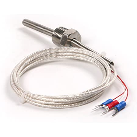 RTD PT100 Temperature Sensor Stainless Steel Probe 3 Wires