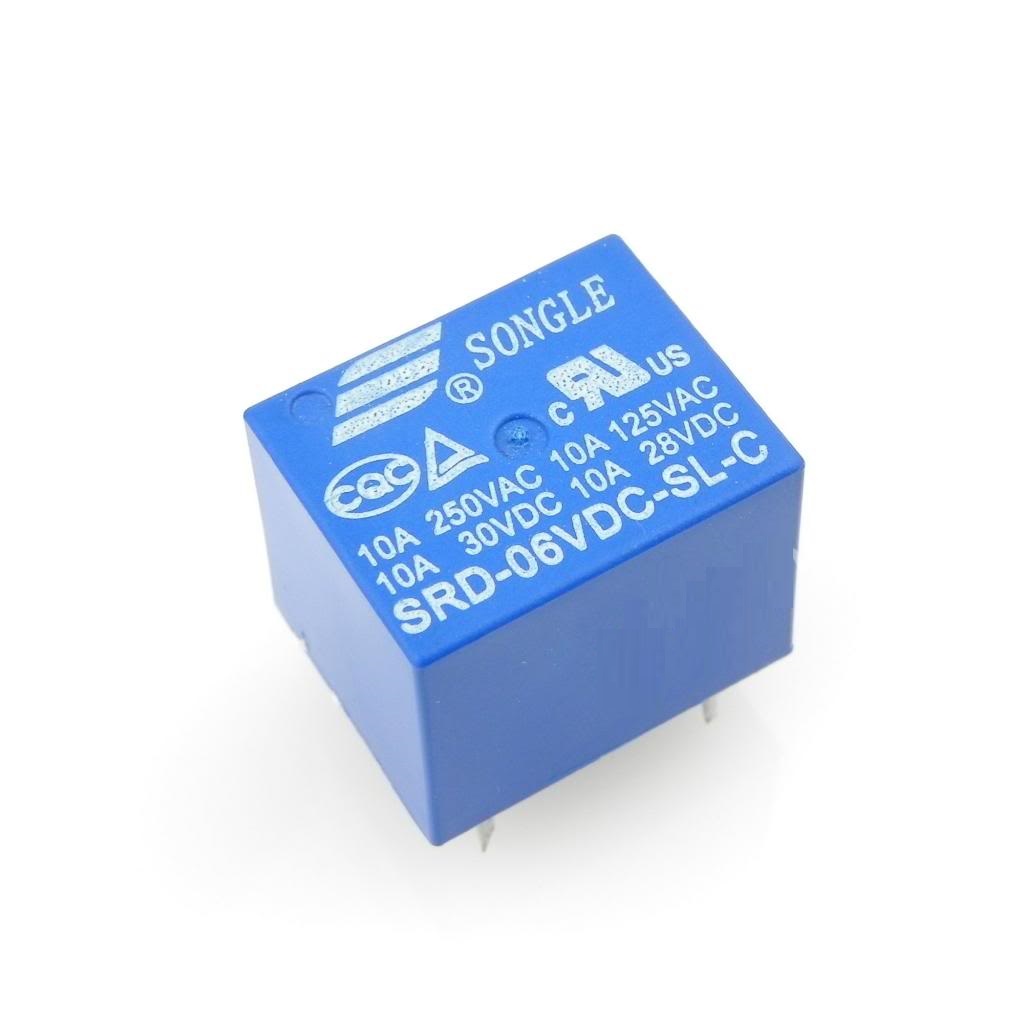 Relay 6V 10A -  5 Pin PCB
