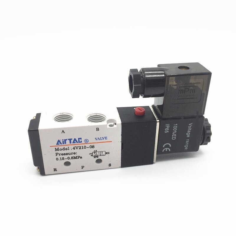 Solenoid Air Valve 5 Port 4 Way 2 Position 220V AC 4V210-08
