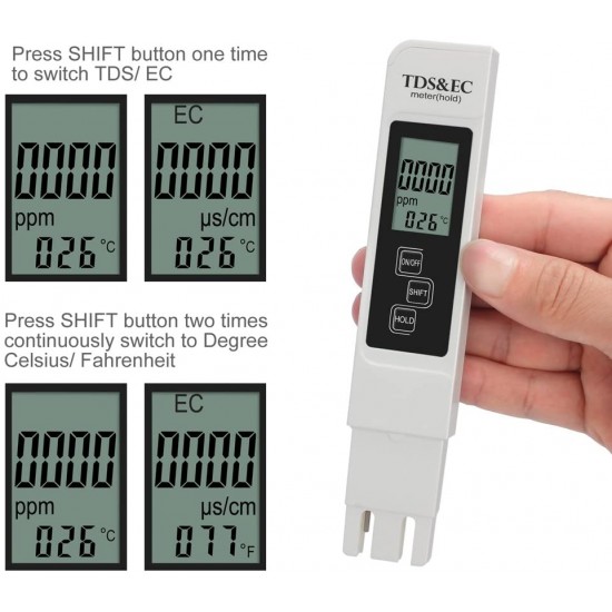 TDS EC Temperature 3 In One Meter Digital Tester 