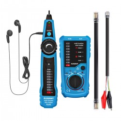 Wire Tracker and Ethernet LAN Network Cable Tester for Network Cable Collation Telephone Line Tester Continuity Checking RJ11 RJ45 Cable Tester Line Finder Multifunction